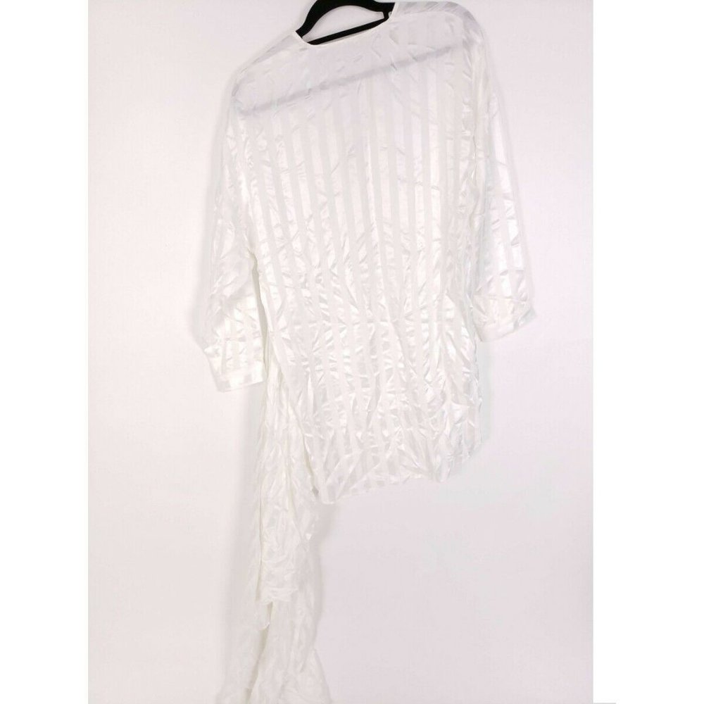 Michelle Mason Mini Wrap Around Tonal Silk Dress - Picture 5 of 7